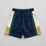 Custom side panel basketball shorts front.
