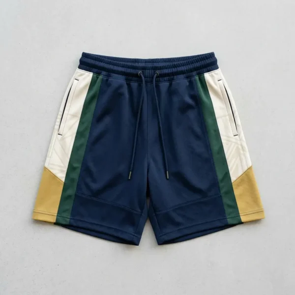 Custom side panel basketball shorts front.
