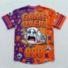 Custom strikeout slowpitch softball jersey back.