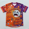 Custom strikeout slowpitch softball jersey front.