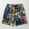 Custom sublimated underground canvas court shorts back.