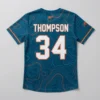 Custom topographic slowpitch softball jersey back.