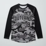 Custom urban gray full sleeves slowpitch softball jersey front.