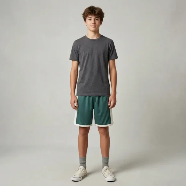 Youth custom basketball shorts.