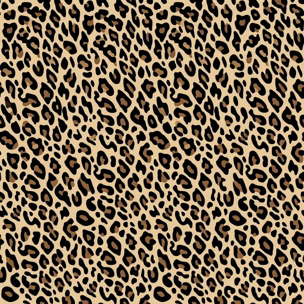 Beige black leopard design