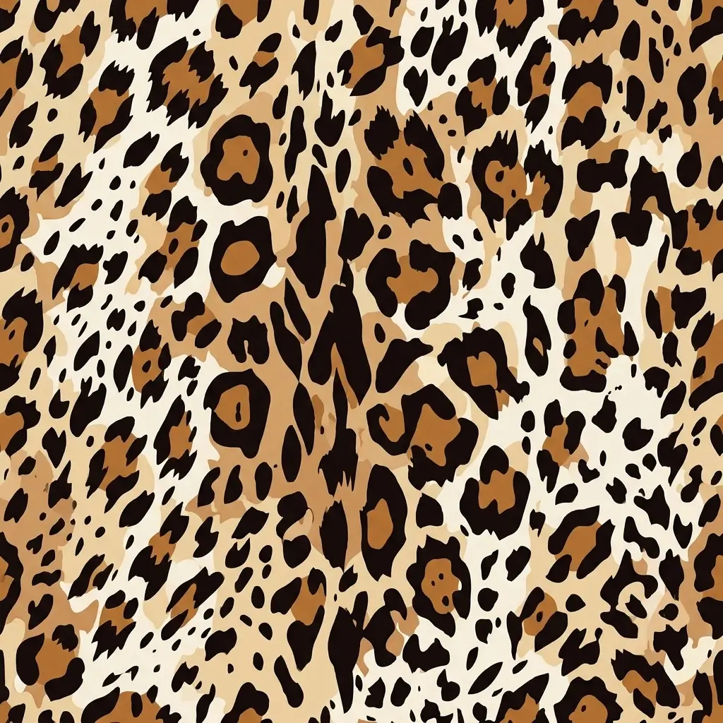 Caramel brushstroke leopard design