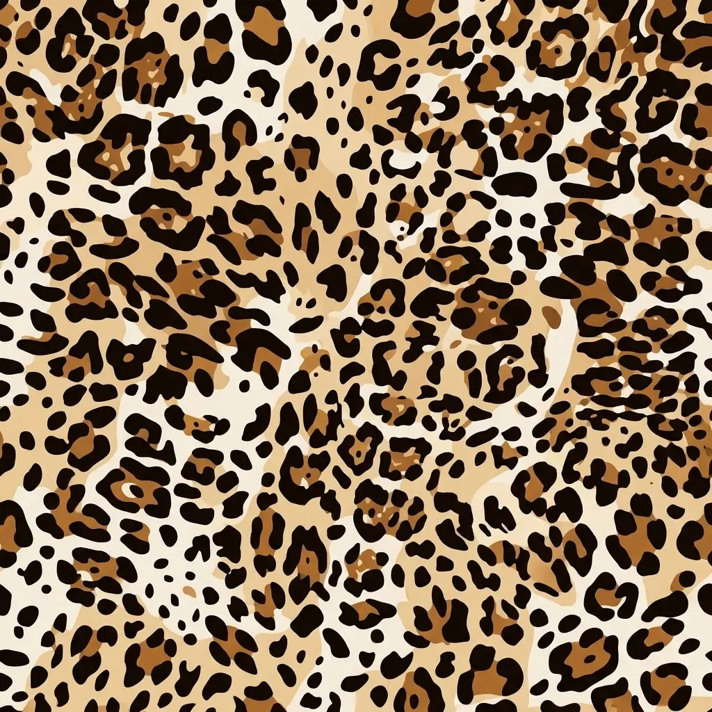 Caramel cream leopard design
