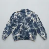 Custom bleach washed mock neck sweatshirt back.