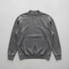 Custom stone washed mock neck sweatshirt front.