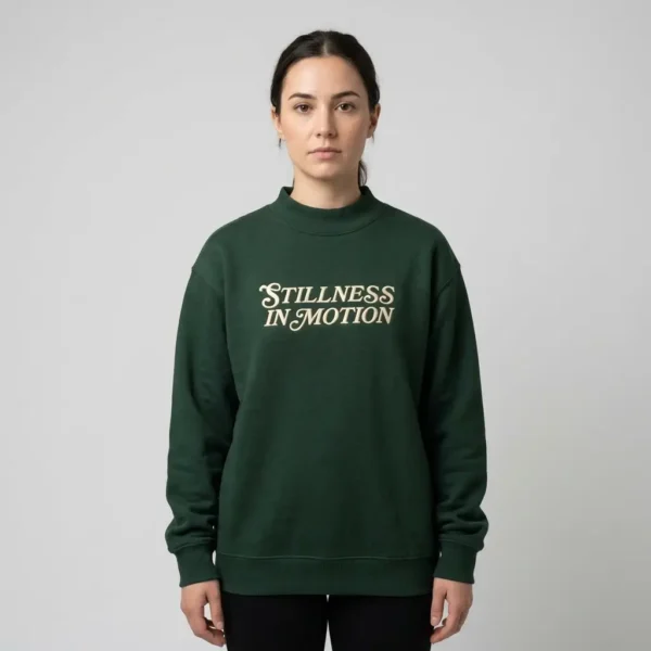 Custom women's mock neck sweatshirt.