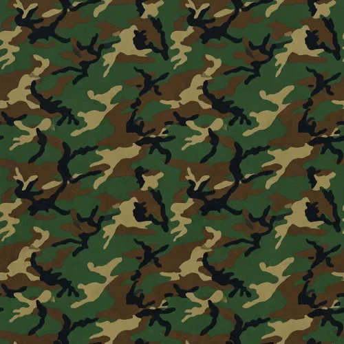 Classic woodland camo.